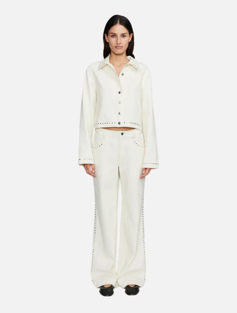 Hendrix Studded Jeans - Cream