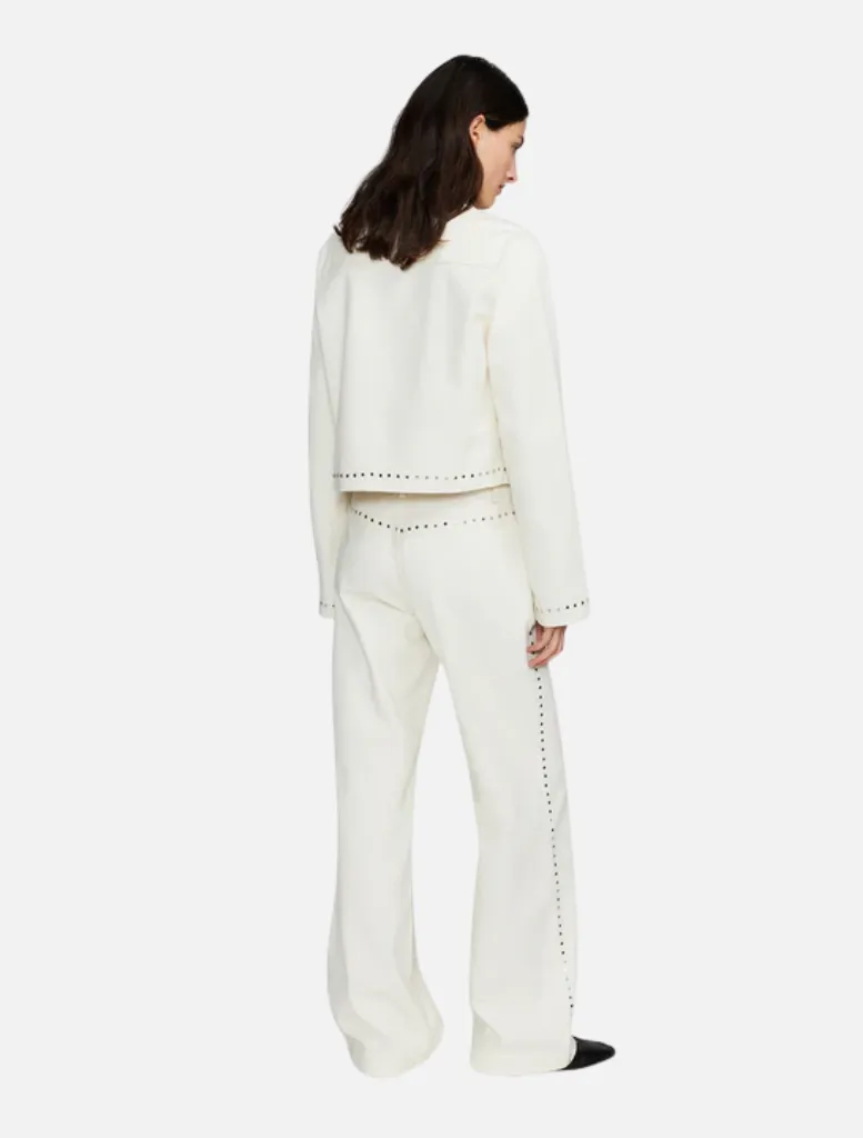 Hendrix Studded Jeans - Cream