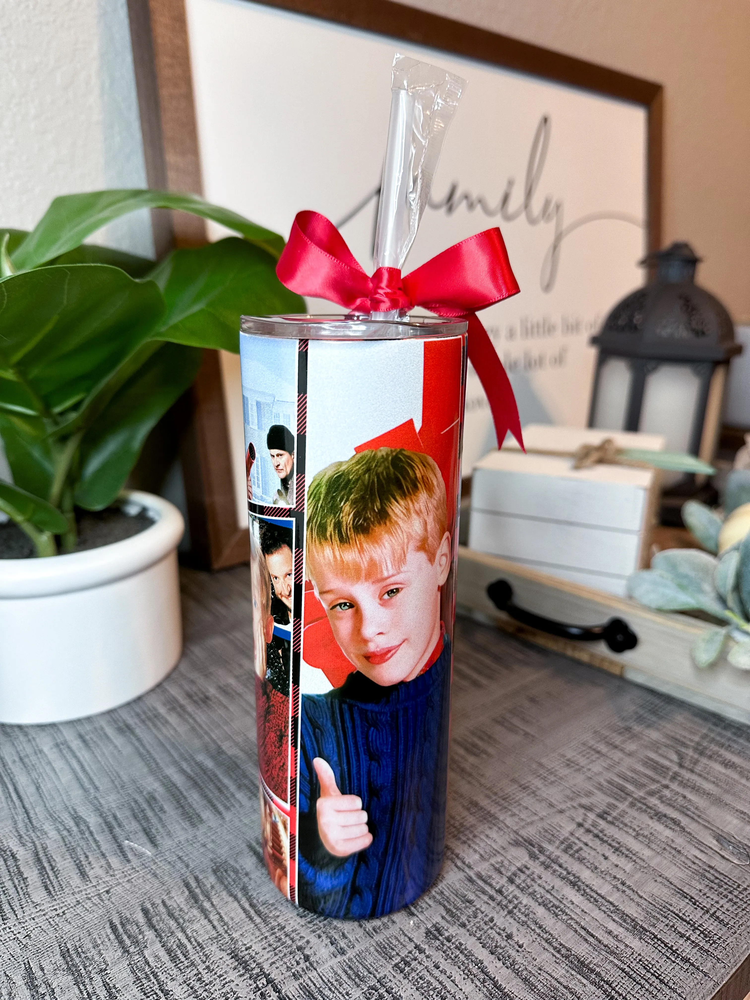 Home Alone Christmas Movie Shimmer Glitter Tumbler TUMBHOME20520