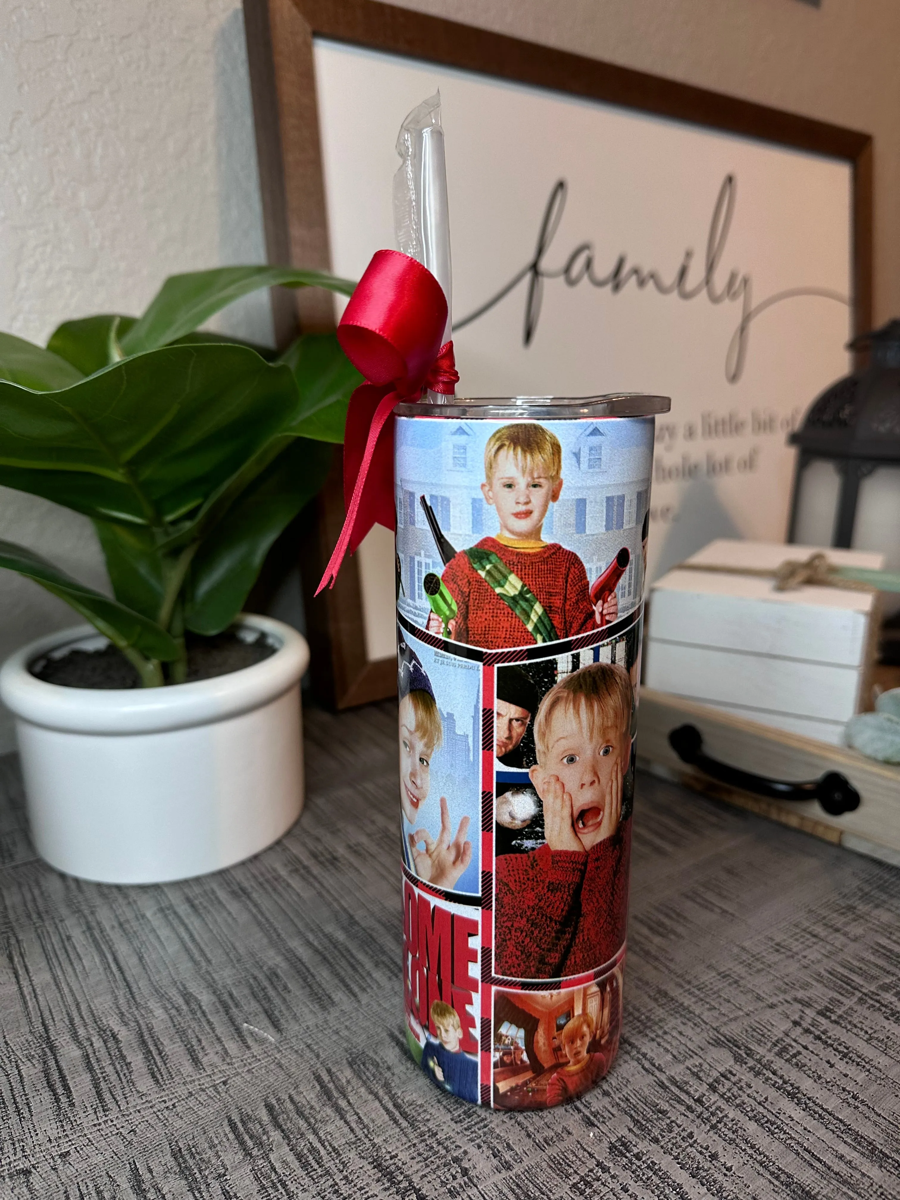 Home Alone Christmas Movie Shimmer Glitter Tumbler TUMBHOME20520