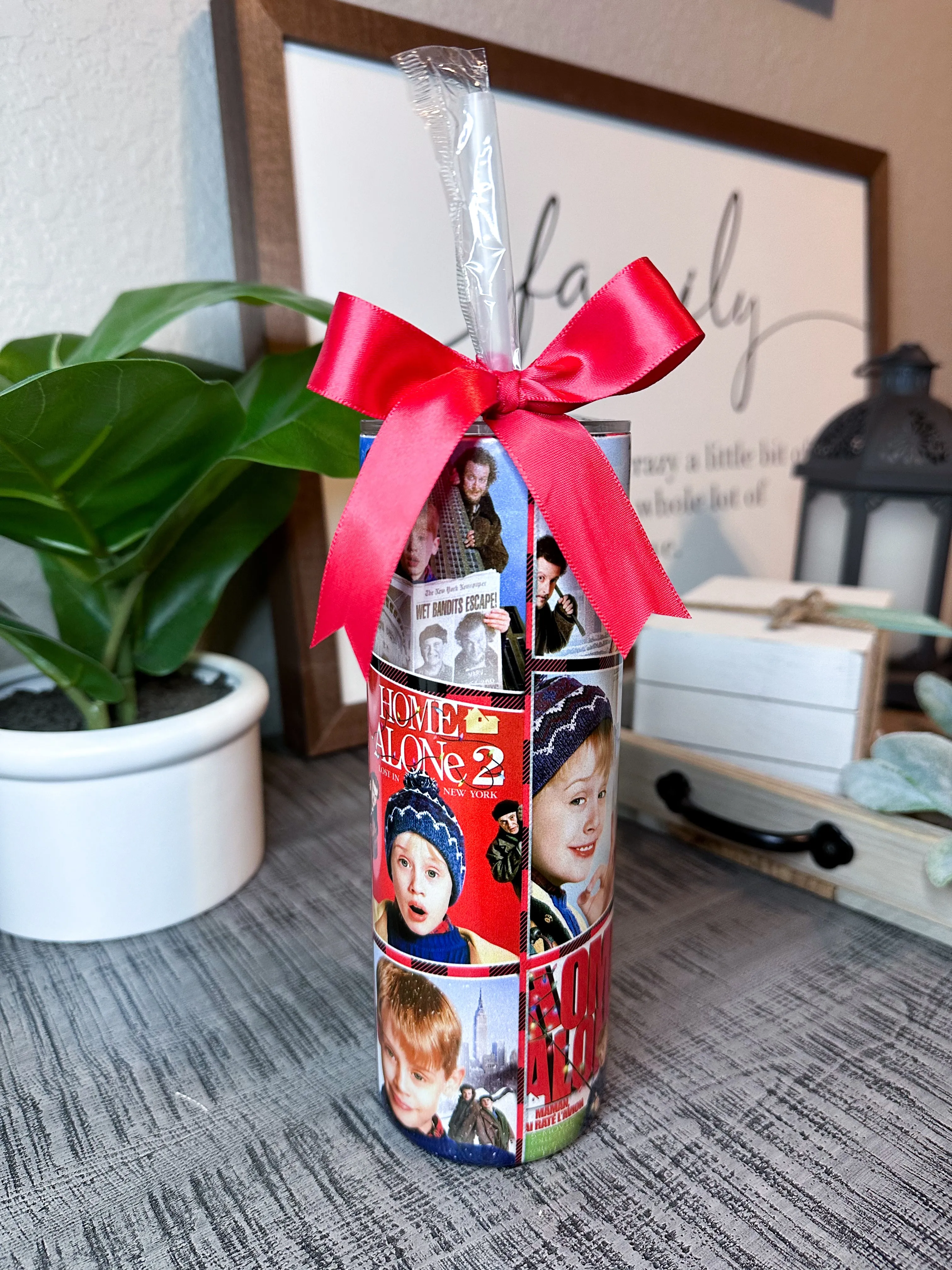 Home Alone Christmas Movie Shimmer Glitter Tumbler TUMBHOME20520