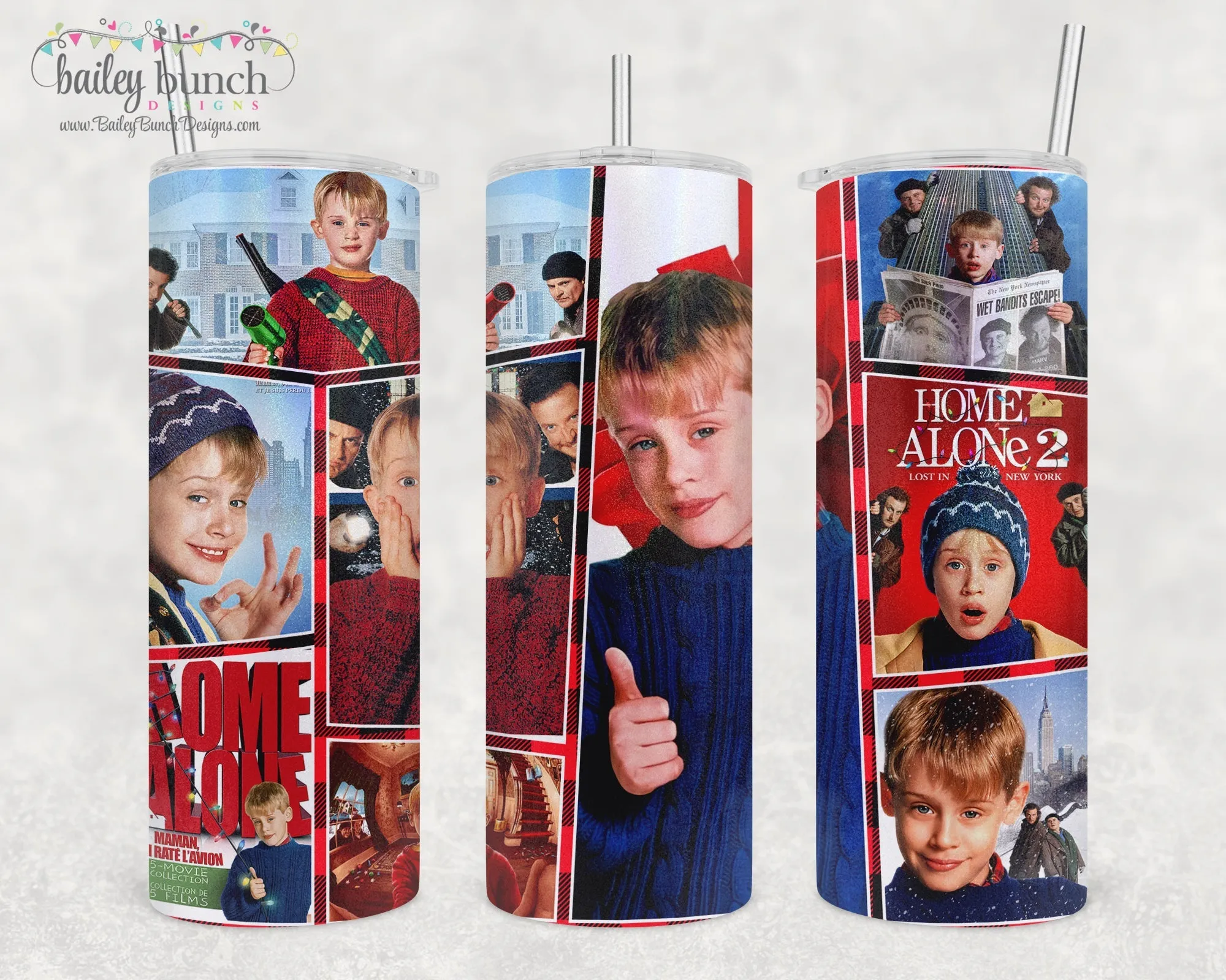 Home Alone Christmas Movie Shimmer Glitter Tumbler TUMBHOME20520
