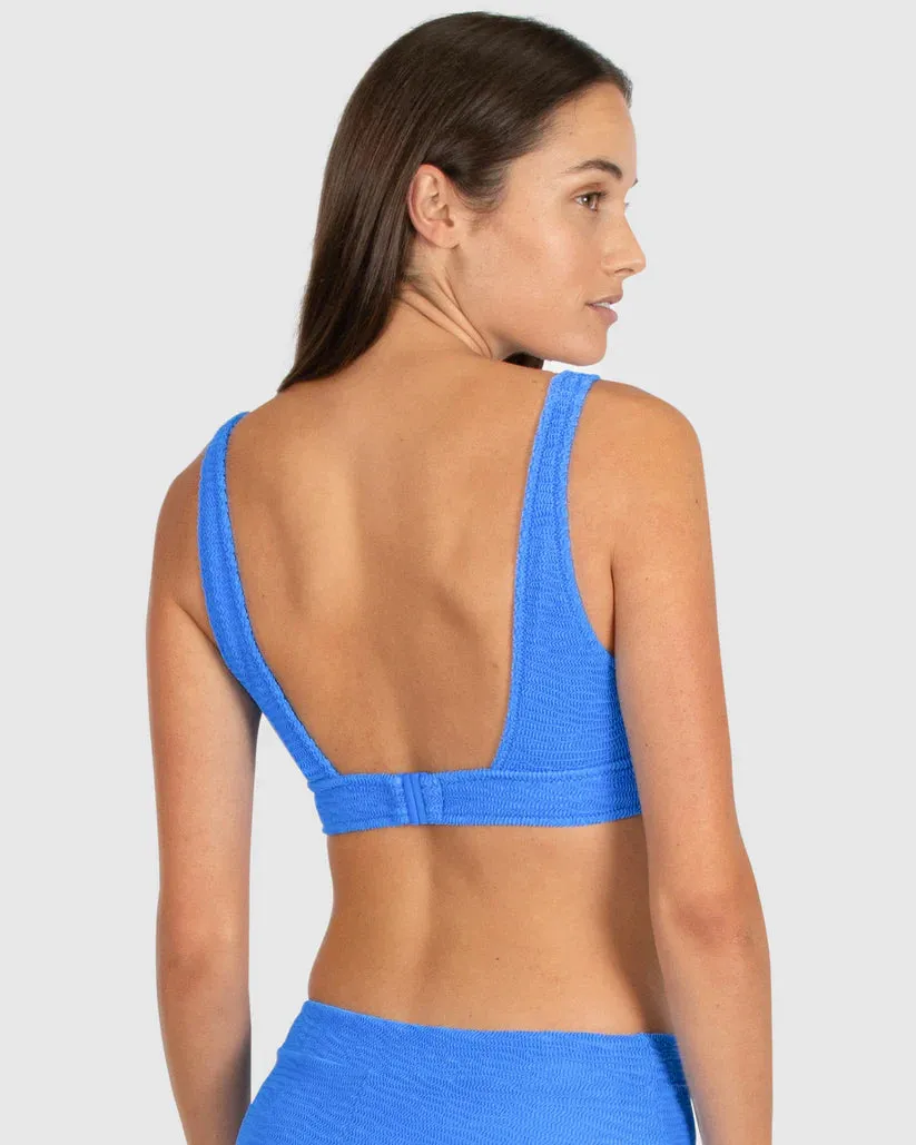 Ibiza Longline Bikini Top In Maya Blue - Baku