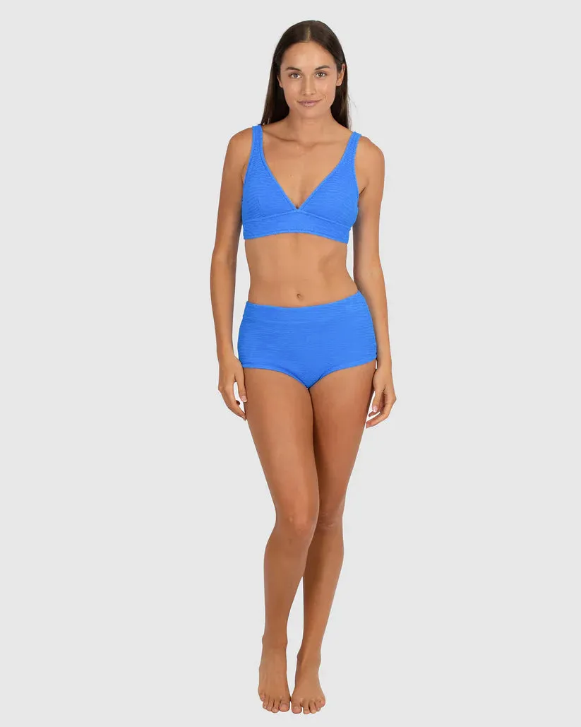 Ibiza Longline Bikini Top In Maya Blue - Baku