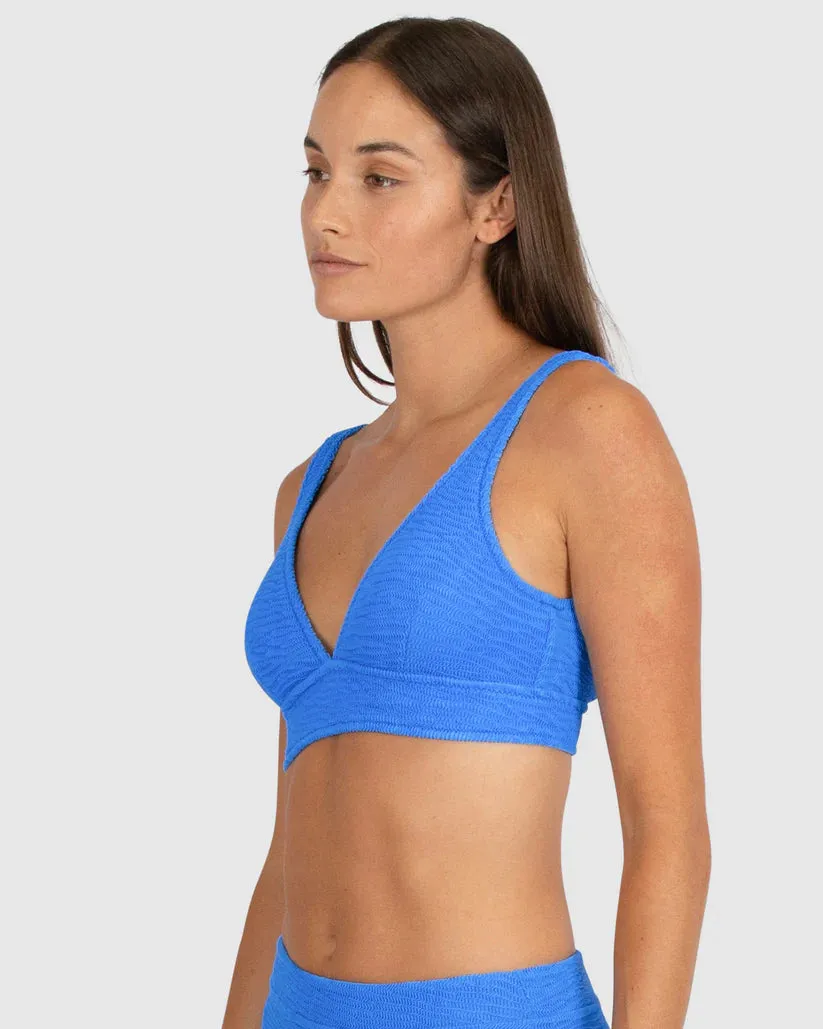 Ibiza Longline Bikini Top In Maya Blue - Baku