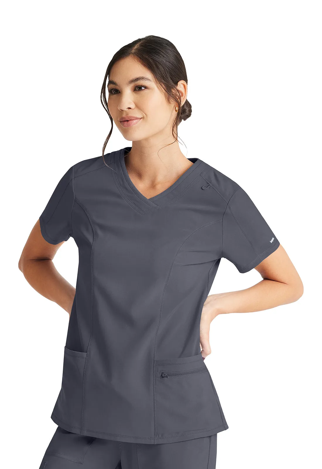 Inspira Flex IP727A V-Neck Top Pewter
