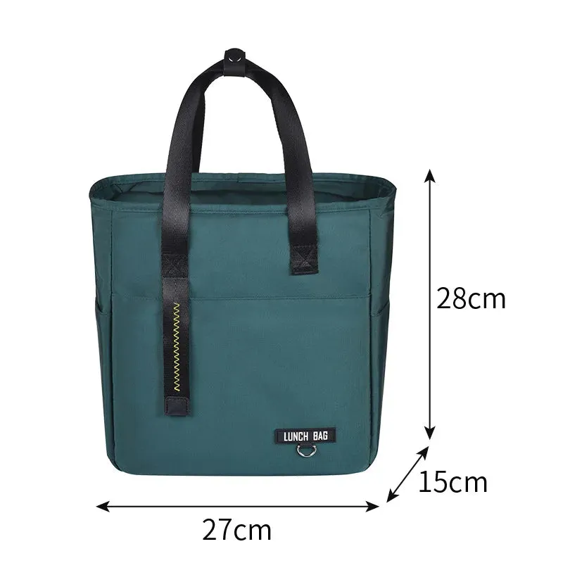 Insulated Bento Lunch Box Thermal Bag Large Capacity Food Zipper Storage Bags Container for Women Cooler Travel Picnic Handbags