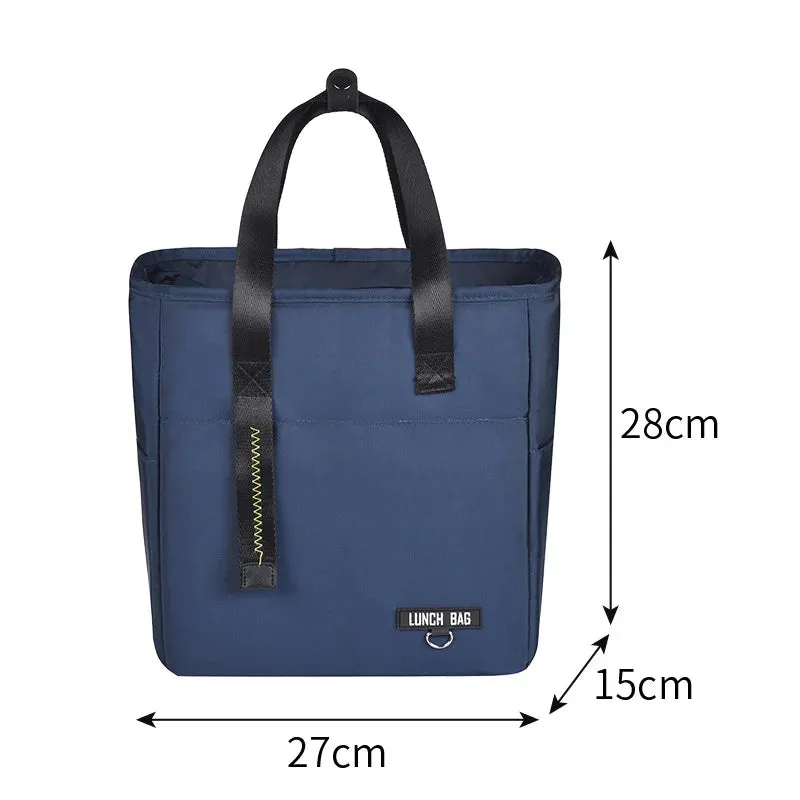 Insulated Bento Lunch Box Thermal Bag Large Capacity Food Zipper Storage Bags Container for Women Cooler Travel Picnic Handbags