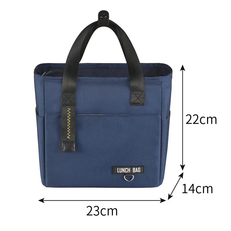 Insulated Bento Lunch Box Thermal Bag Large Capacity Food Zipper Storage Bags Container for Women Cooler Travel Picnic Handbags