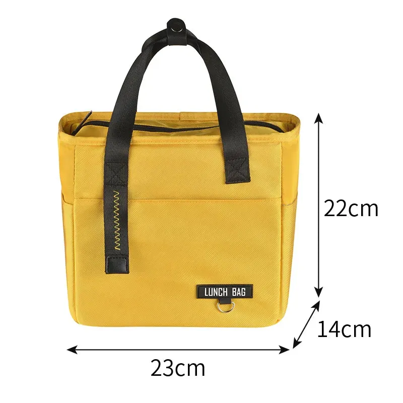 Insulated Bento Lunch Box Thermal Bag Large Capacity Food Zipper Storage Bags Container for Women Cooler Travel Picnic Handbags