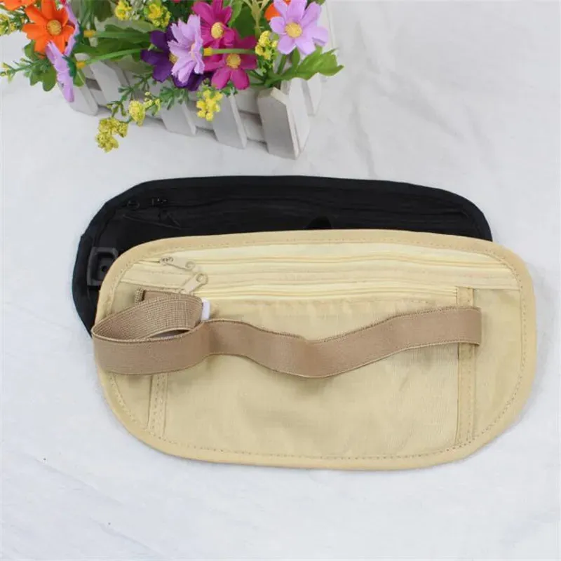 Invisible Travel Waist Pack - Hidden Security Wallet Belt Bag for Passport and Money