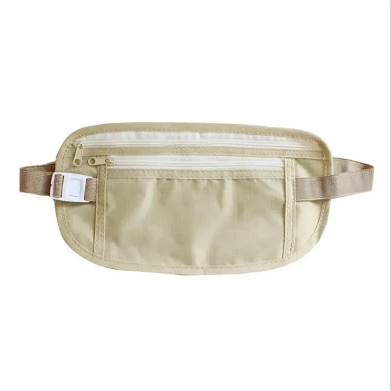 Invisible Travel Waist Pack - Hidden Security Wallet Belt Bag for Passport and Money