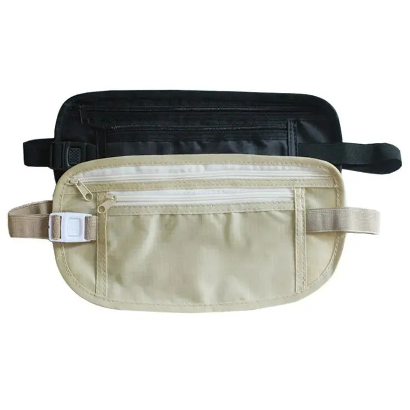 Invisible Travel Waist Pack - Hidden Security Wallet Belt Bag for Passport and Money