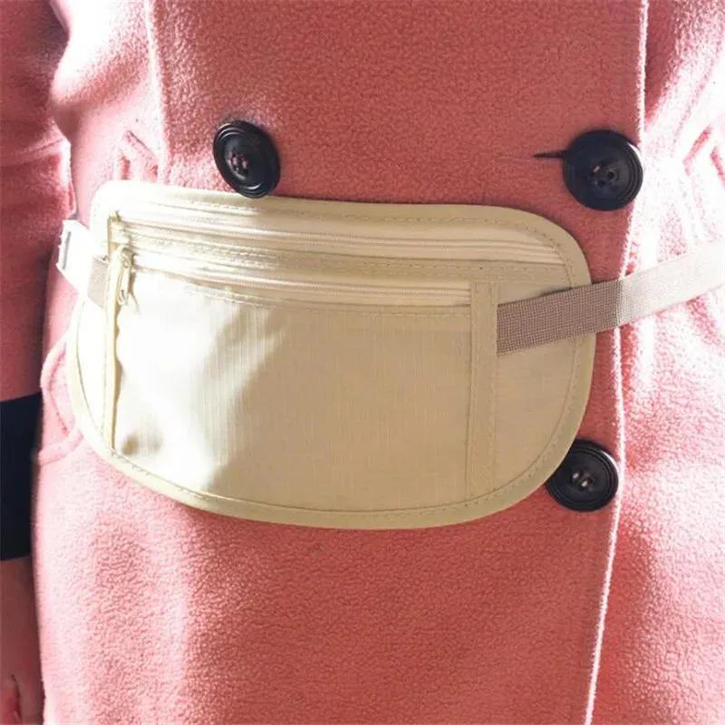 Invisible Travel Waist Pack - Hidden Security Wallet Belt Bag for Passport and Money