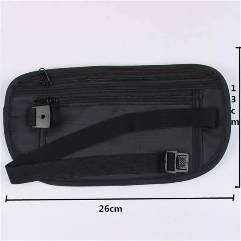 Invisible Travel Waist Pack - Hidden Security Wallet Belt Bag for Passport and Money