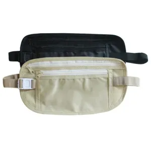 Invisible Travel Waist Pack - Hidden Security Wallet Belt Bag for Passport and Money