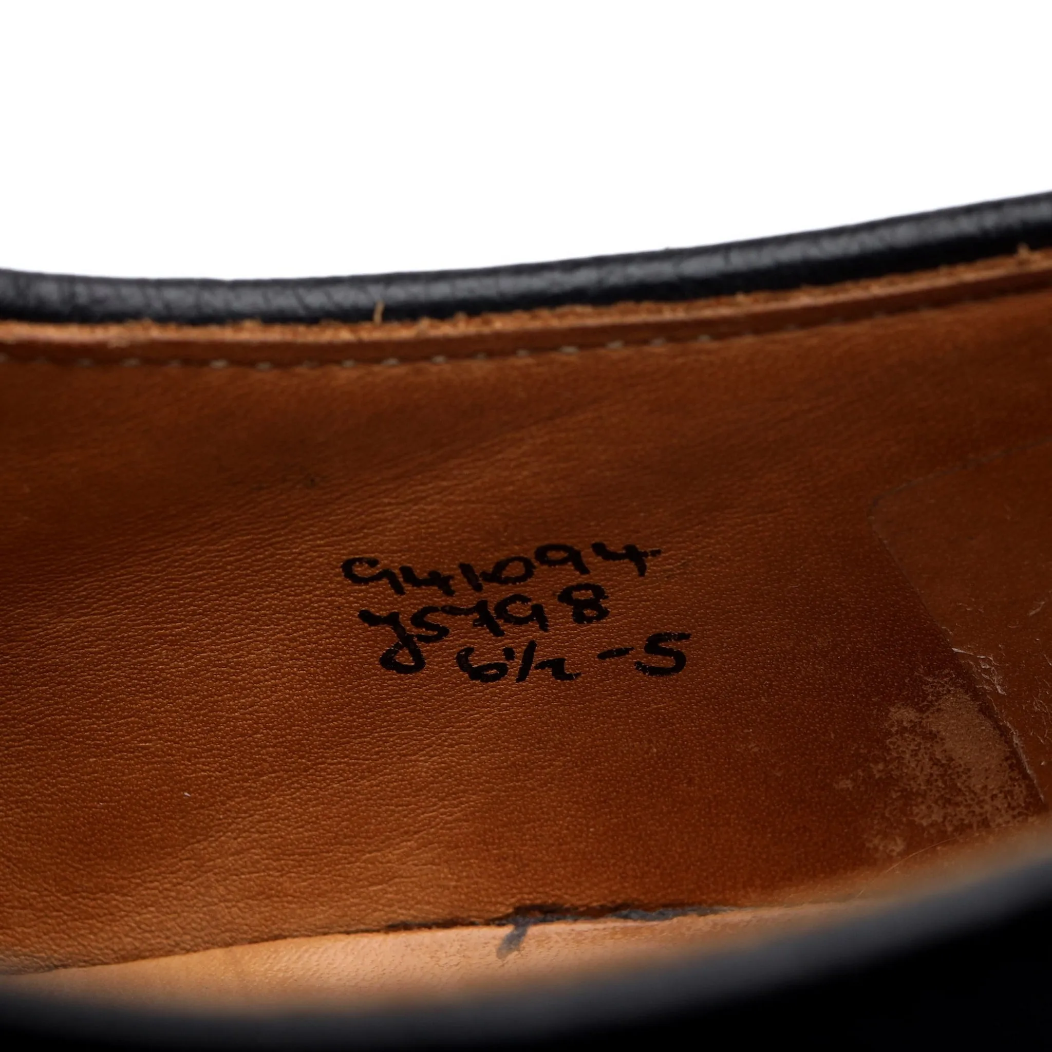 'J5798' Black Waxed Suede Derby UK 6.5