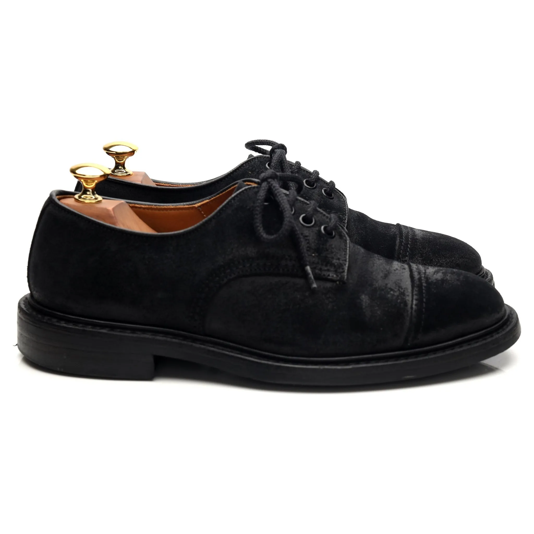 'J5798' Black Waxed Suede Derby UK 6.5