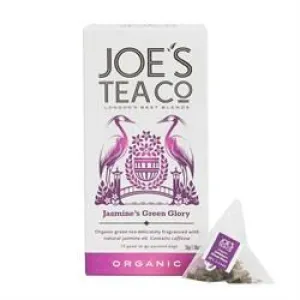 Joes Tea Company | Jasmine's Green Glory - 15 biodegradable pyramid bags | 15bag