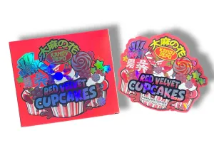 Kandy Depo Red Velvet Cupcakes (Pink) Mylar Bag with Box 3.5 Grams
