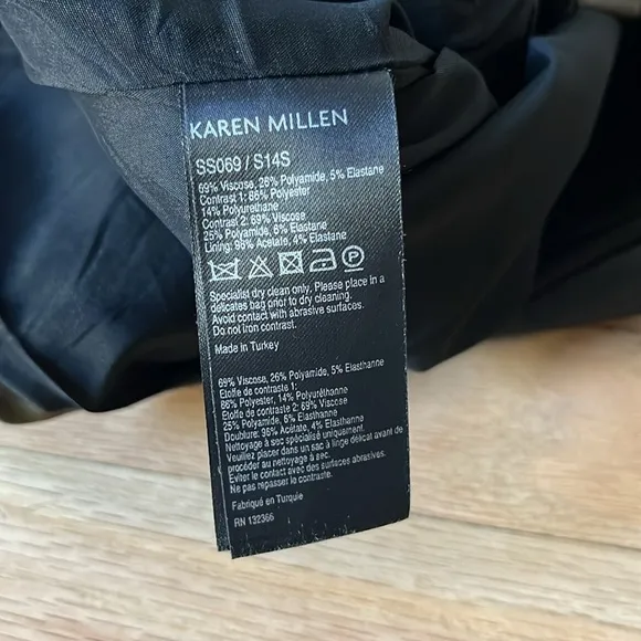 Karen Millen Camouflage Colorblock Fitted Pencil Skirt US 6