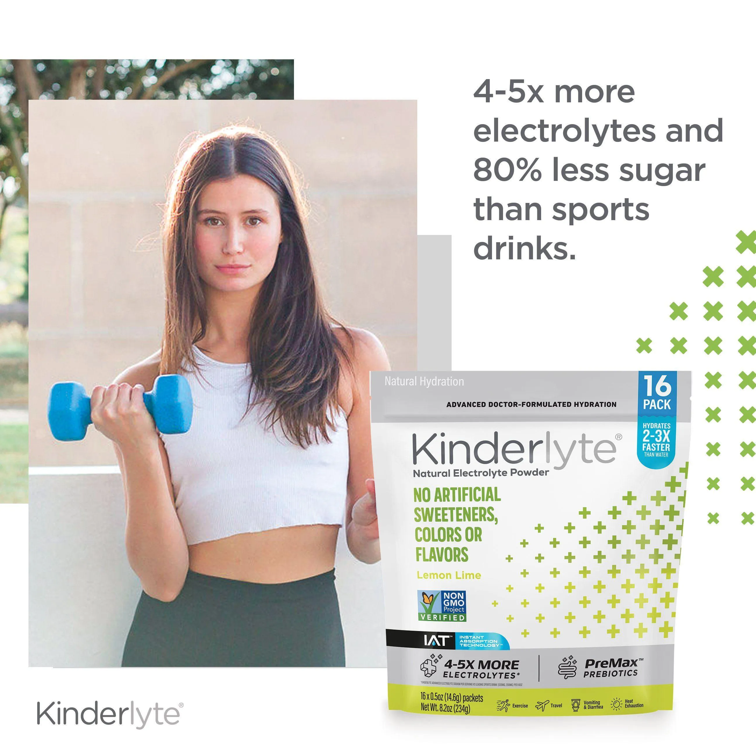 KinderLyte® 16ct Advanced Electrolyte Powder Lemon Lime