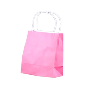 Kraft Paper Bag Pink 10pkt