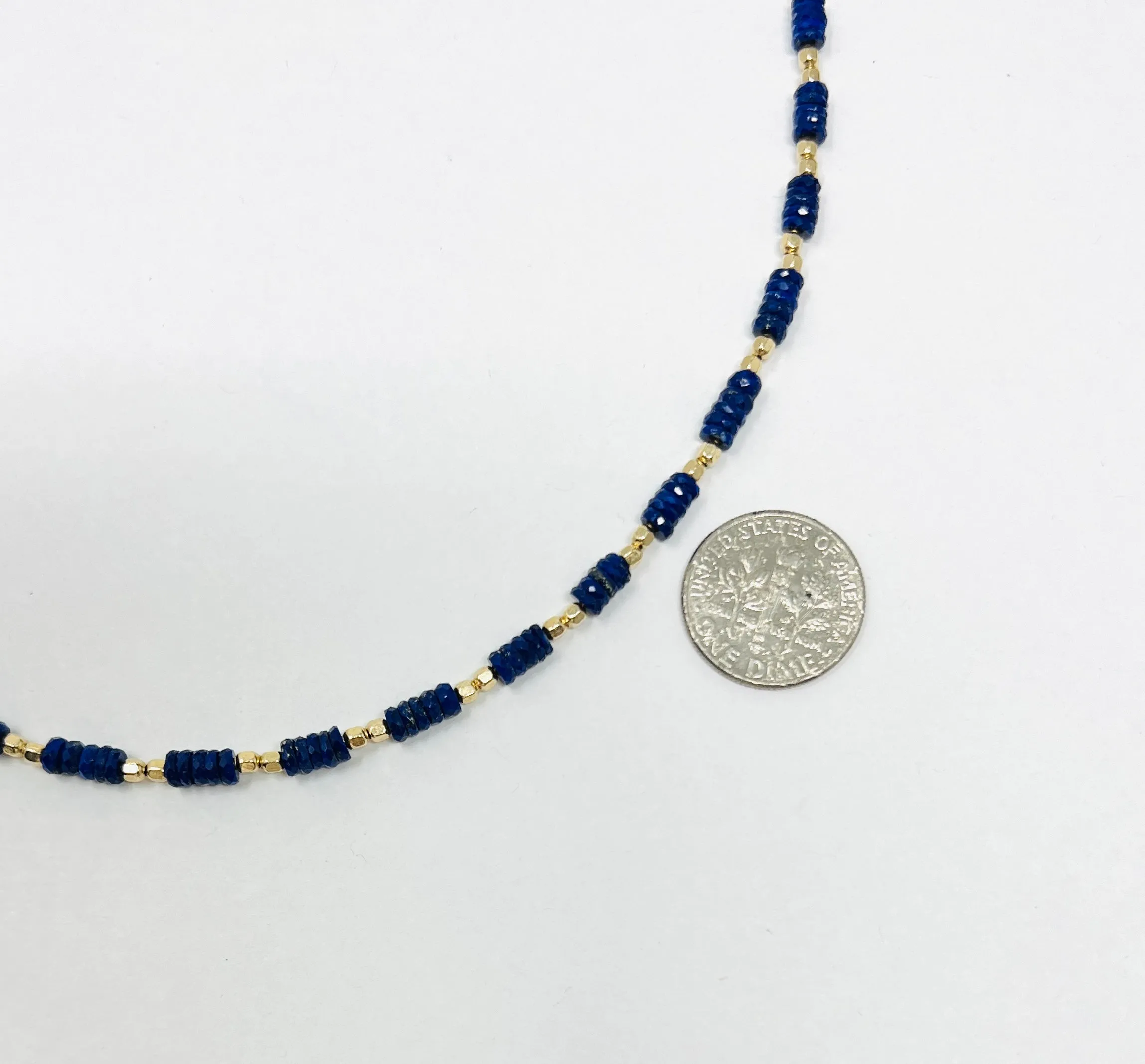 Lapis Lazuli Studded Beaded Necklace