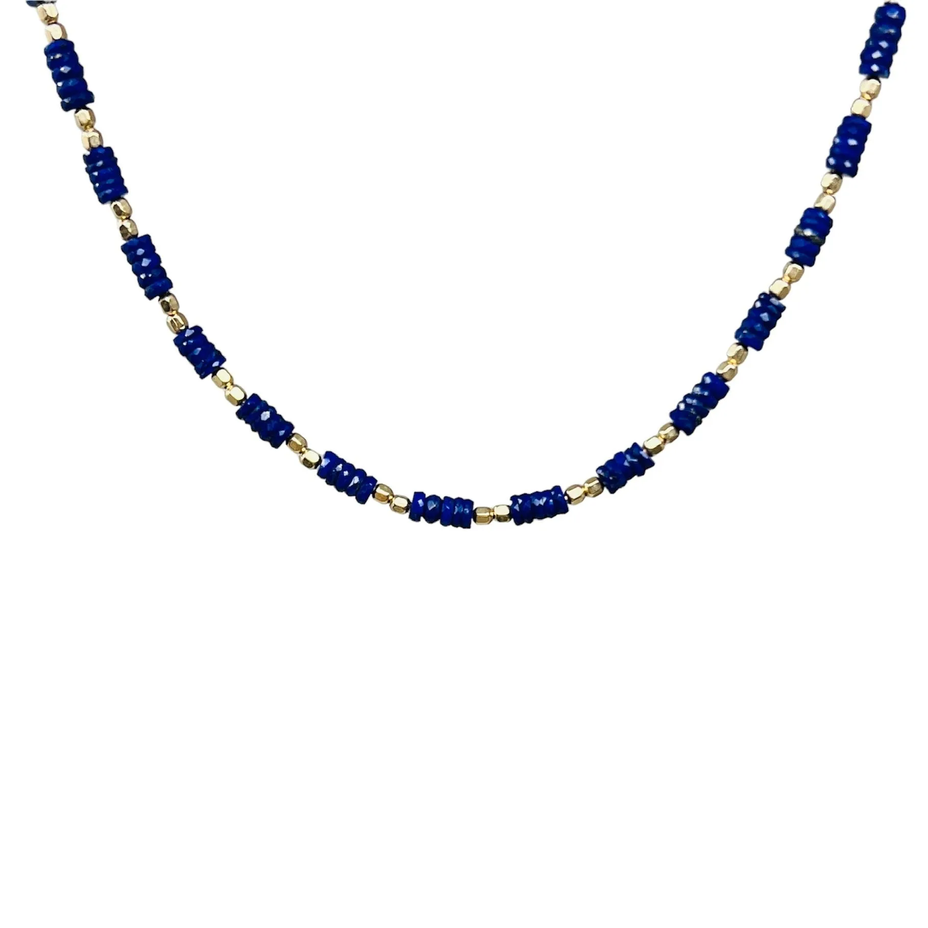Lapis Lazuli Studded Beaded Necklace