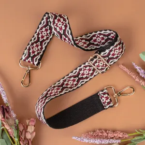 LBT008 - Woven Aztec Bag Strap - Black