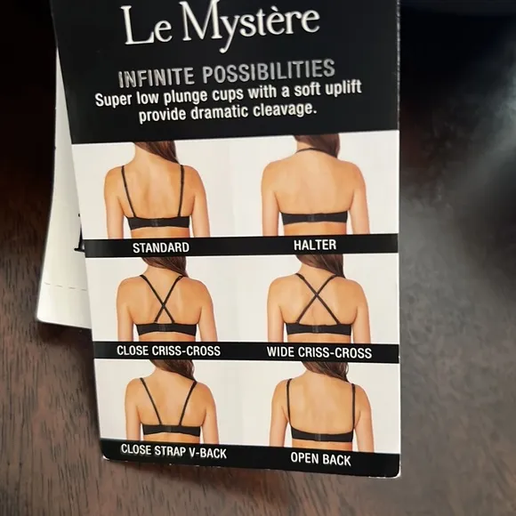 Le Mystere Infinite Possibilities Deep Plunge Convertible Push-Up T-Shirt Bra.