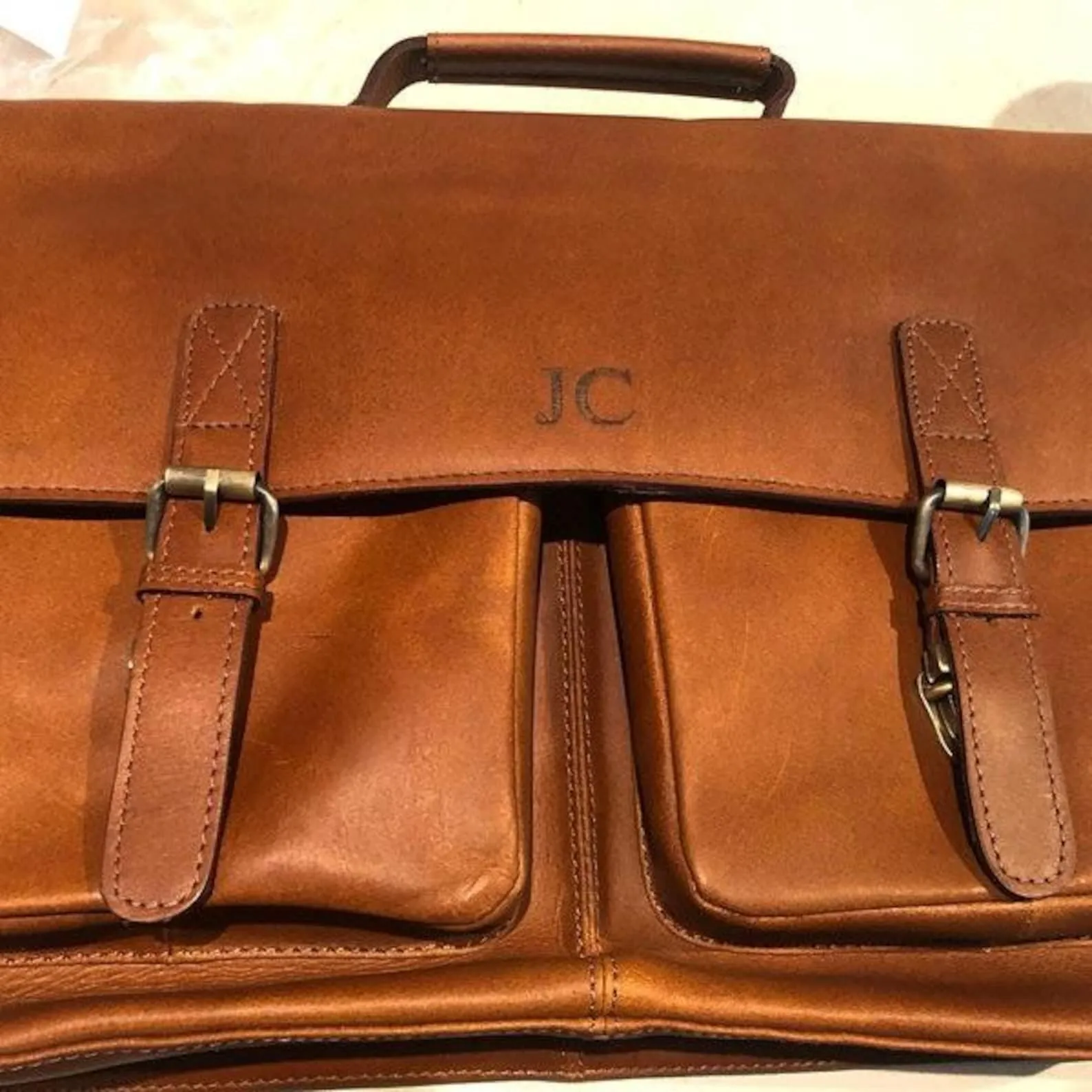 Leather Messenger Cross-Body Bag