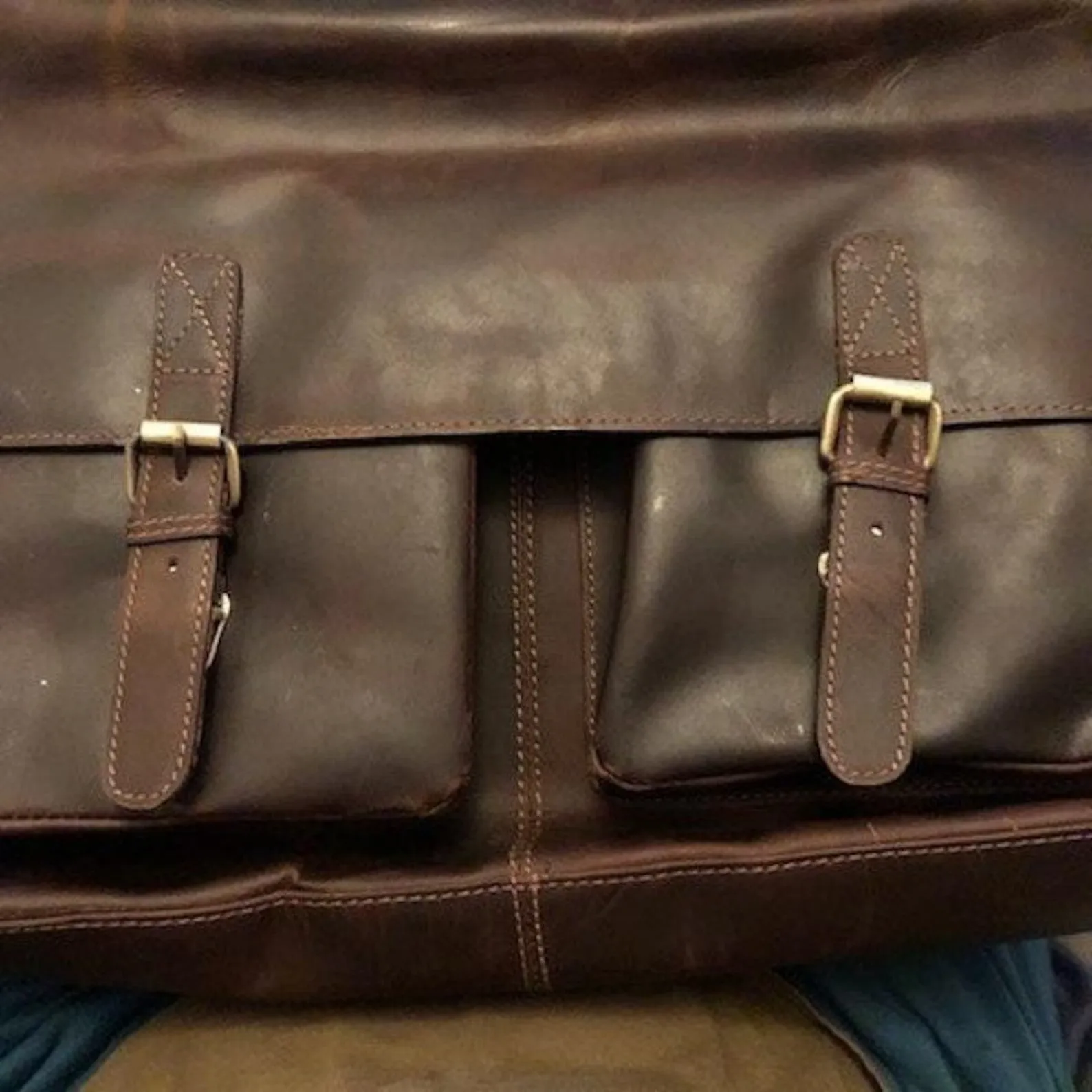 Leather Messenger Cross-Body Bag