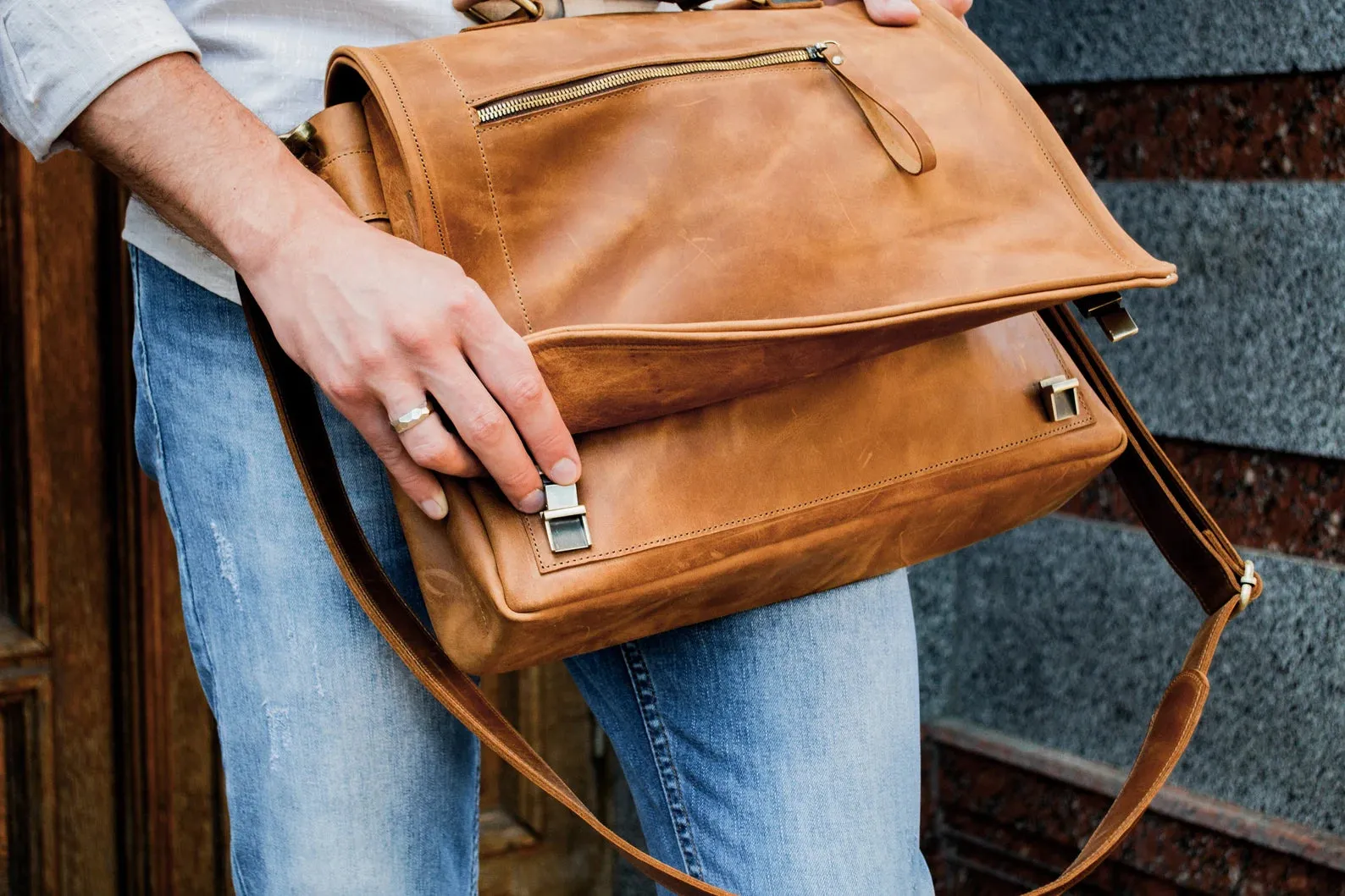 Leather Satchel Bag, Leather Briefcase