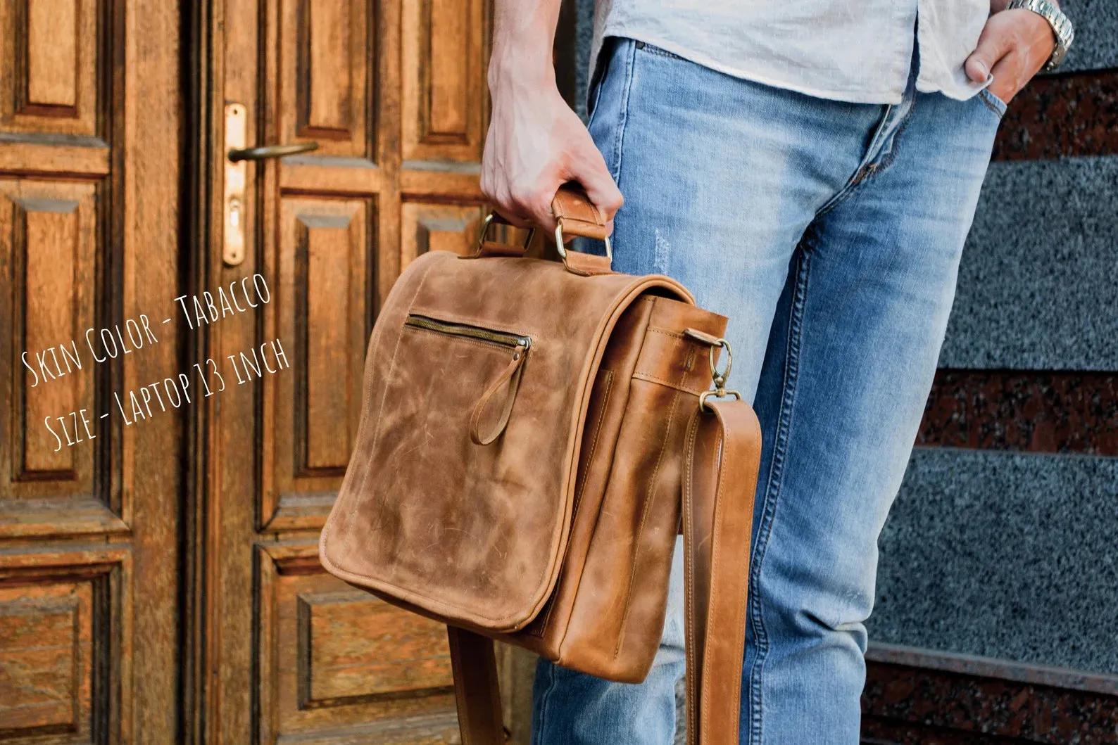 Leather Satchel Bag, Leather Briefcase