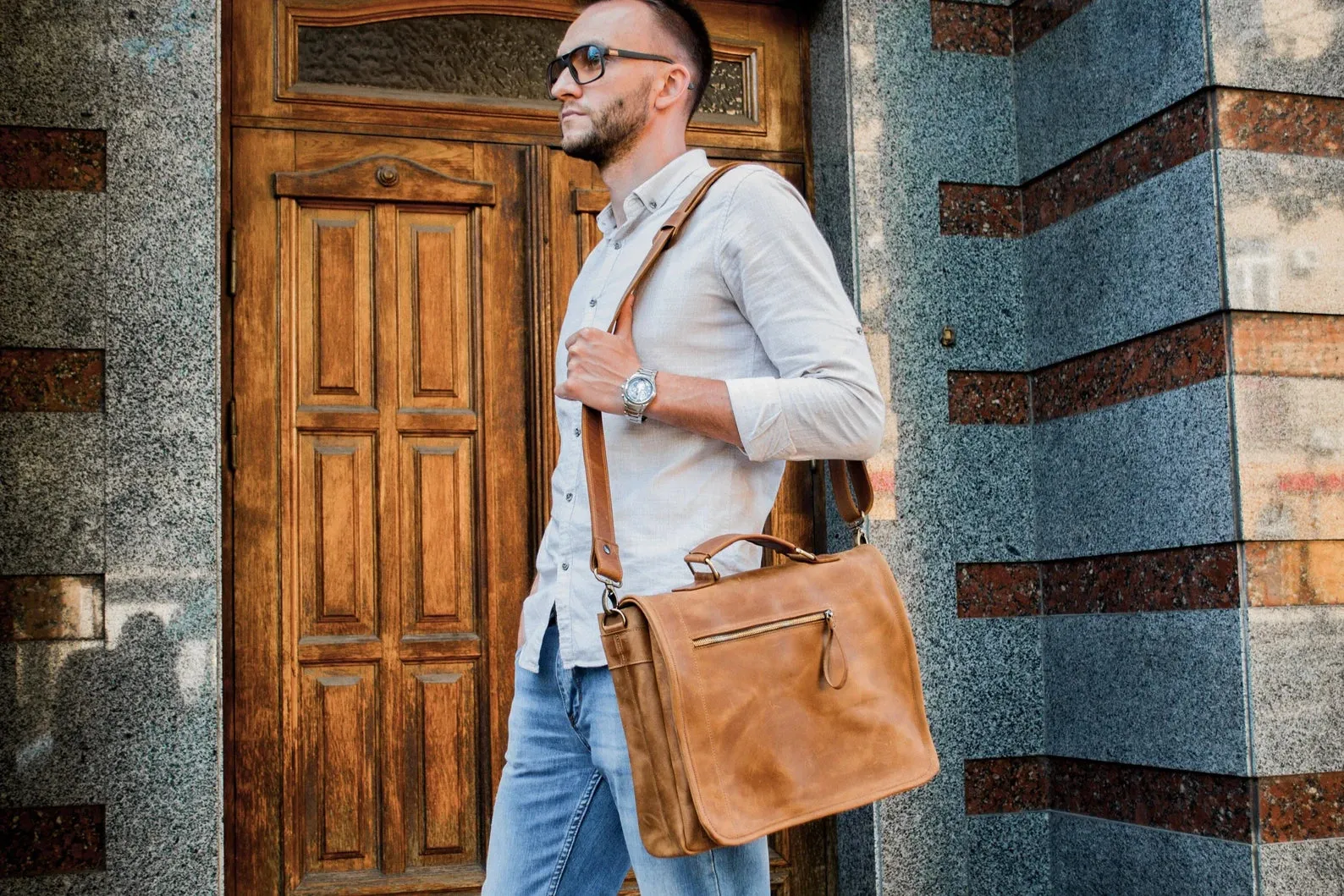 Leather Satchel Bag, Leather Briefcase