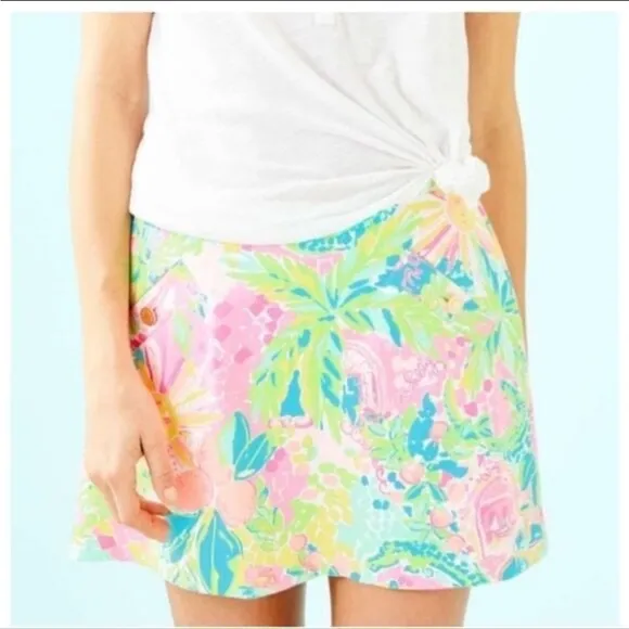 Lilly Pulitzer Madison Skort in Multicolor Sunshine State of Mind Sz S