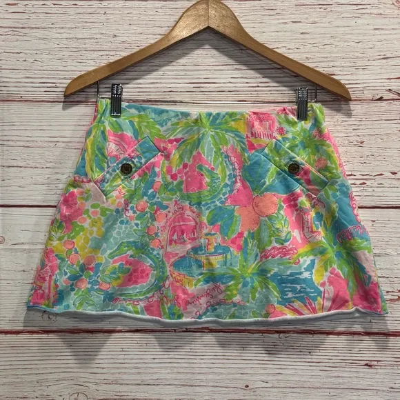 Lilly Pulitzer Madison Skort in Multicolor Sunshine State of Mind Sz S