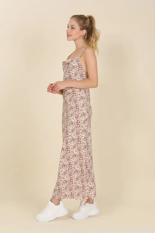 Lilou Leopard cami dress with chain trim