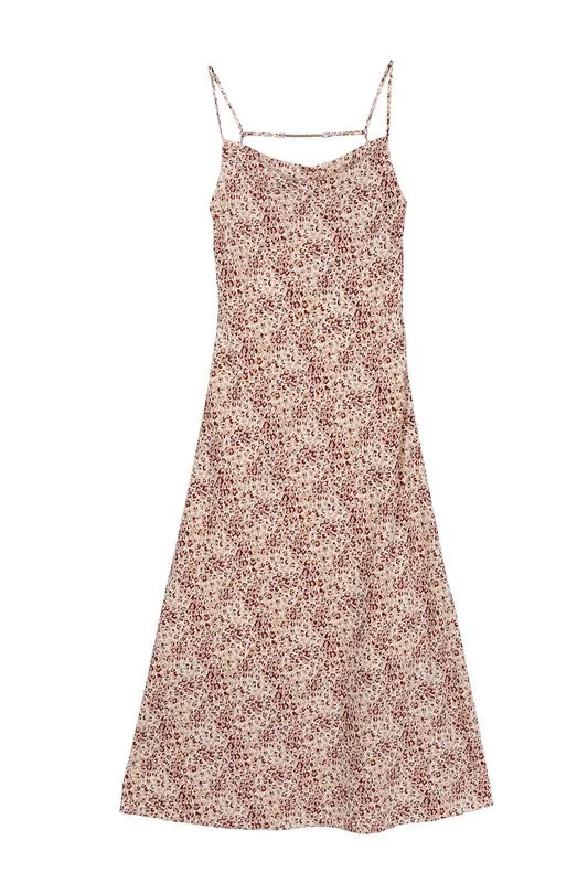 Lilou Leopard cami dress with chain trim