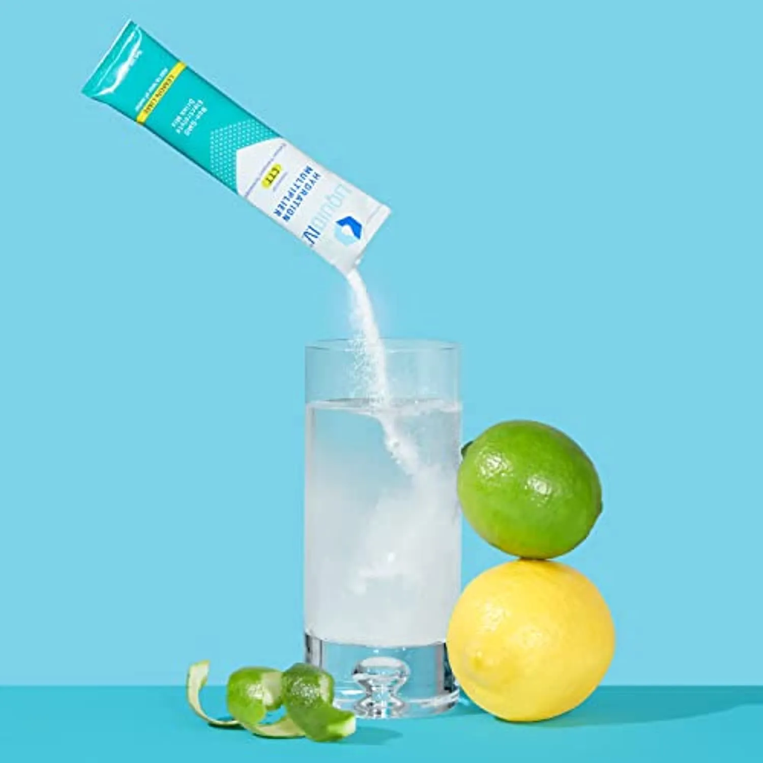 Liquid I.V. Hydration Multiplier - Lemon Lime - Hydration Powder Packets | Electrolyte Drink Mix | Easy Open Single-Serving Stick | Non-GMO | 16 Sticks