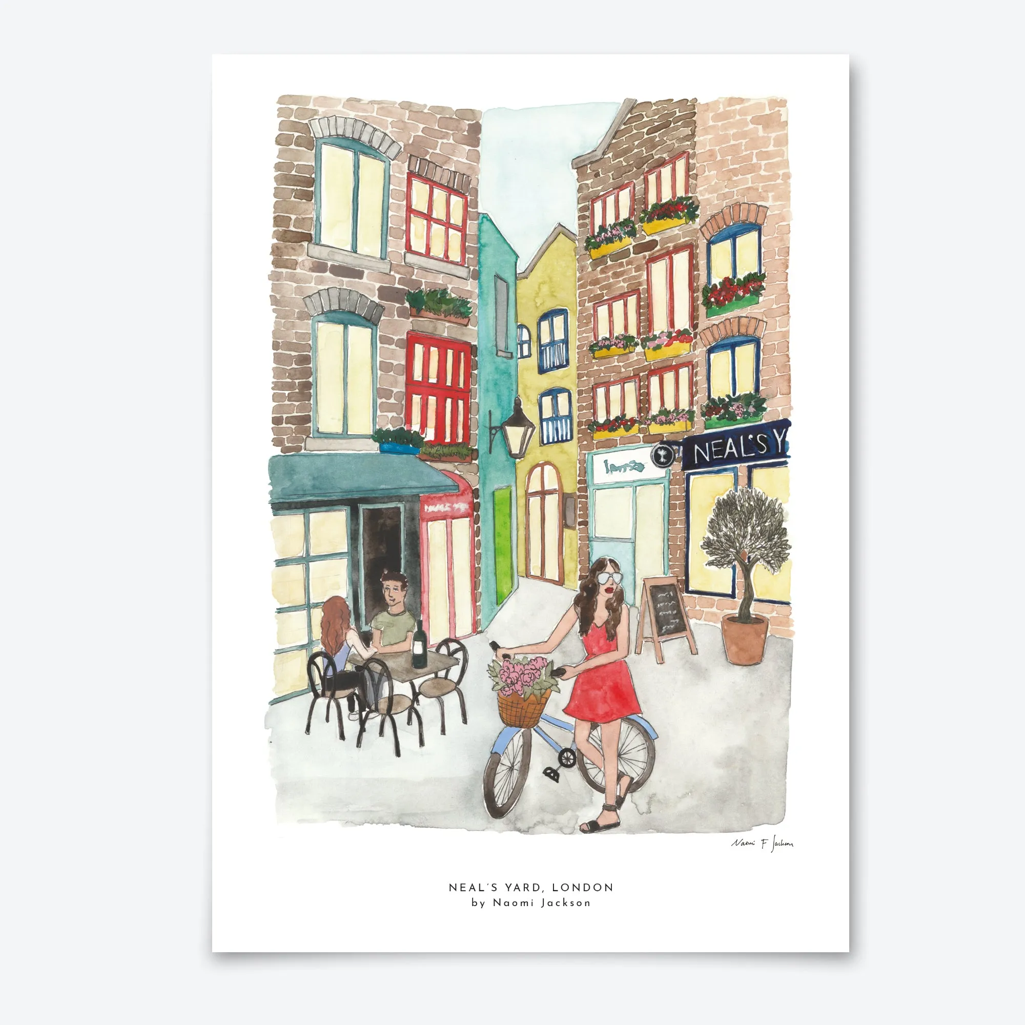 'London Shopping' Set of 5 printed cards