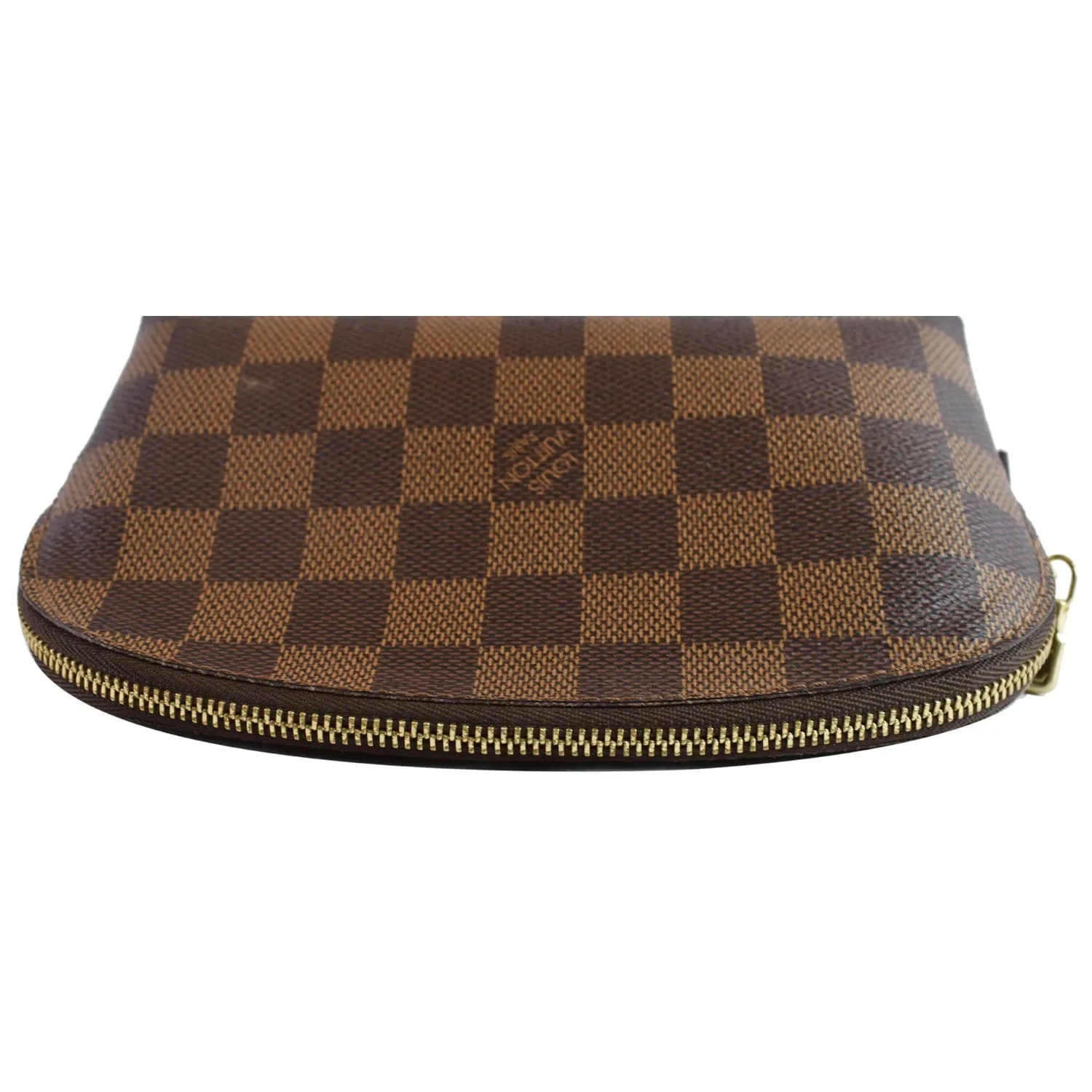 LOUIS VUITTON Damier Ebene Cosmetic Pouch Brown