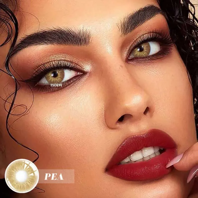 Love Story Pea Brown Colored Contact Lenses Yearly