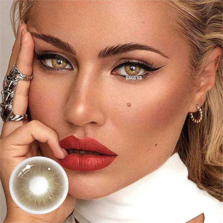 Love Story Pea Brown Colored Contact Lenses Yearly
