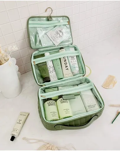 Maggie Cosmetic Case Sage Green