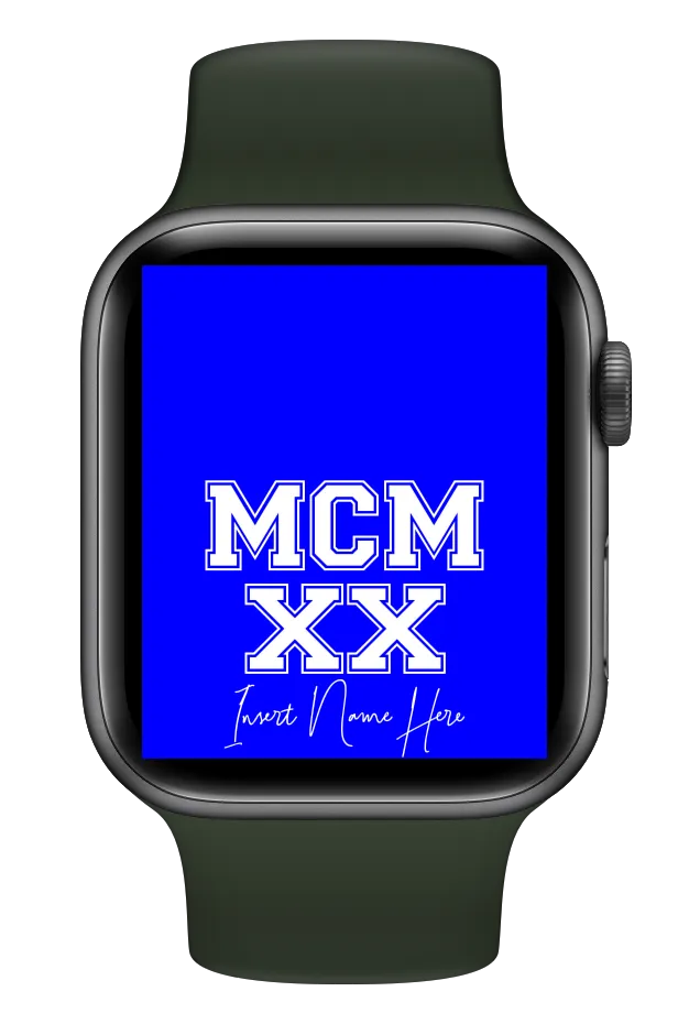 MCMXX Custom Smartwatch Wallpaper (Choose Color)