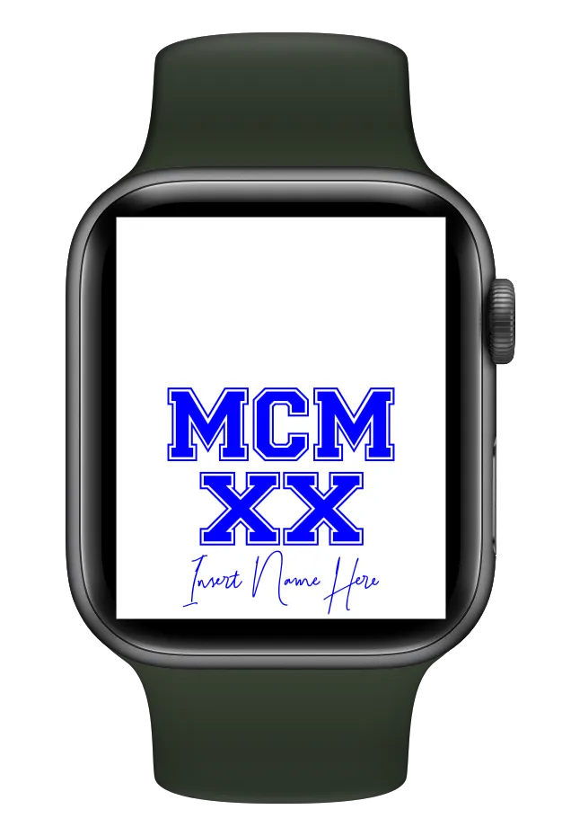 MCMXX Custom Smartwatch Wallpaper (Choose Color)