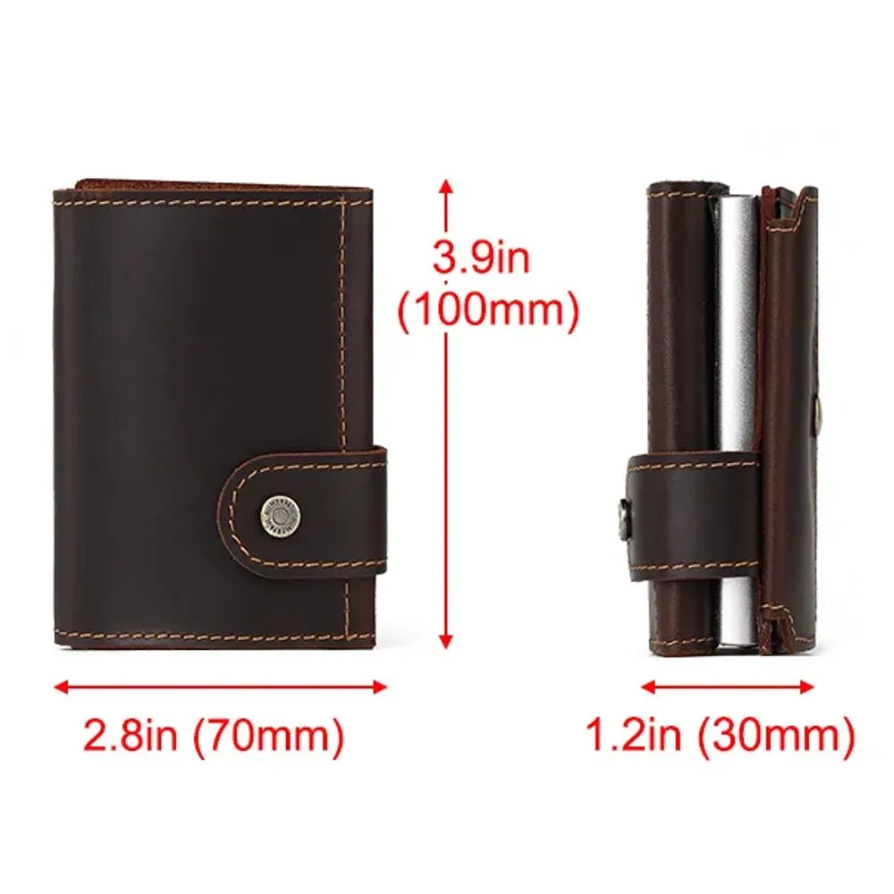 Men Coin Purse RFID Business Pop Up Wallet Black
