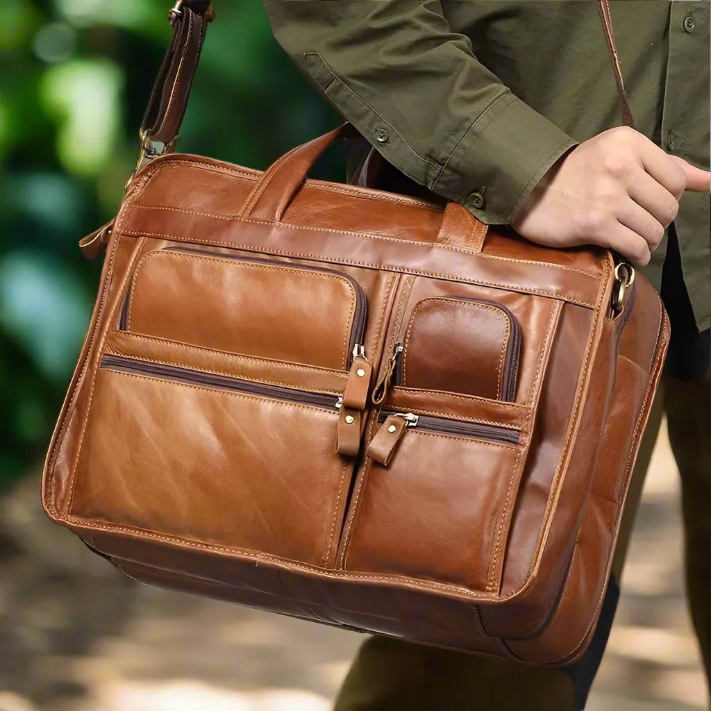 Men's Genuine Leather Briefcase